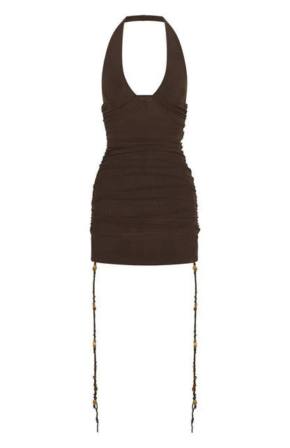 Hearts Desire Mini Dress Chocolate