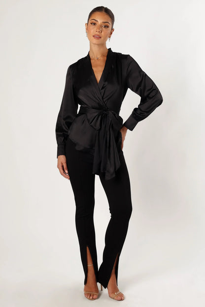 Aydin Wrap Top Black
