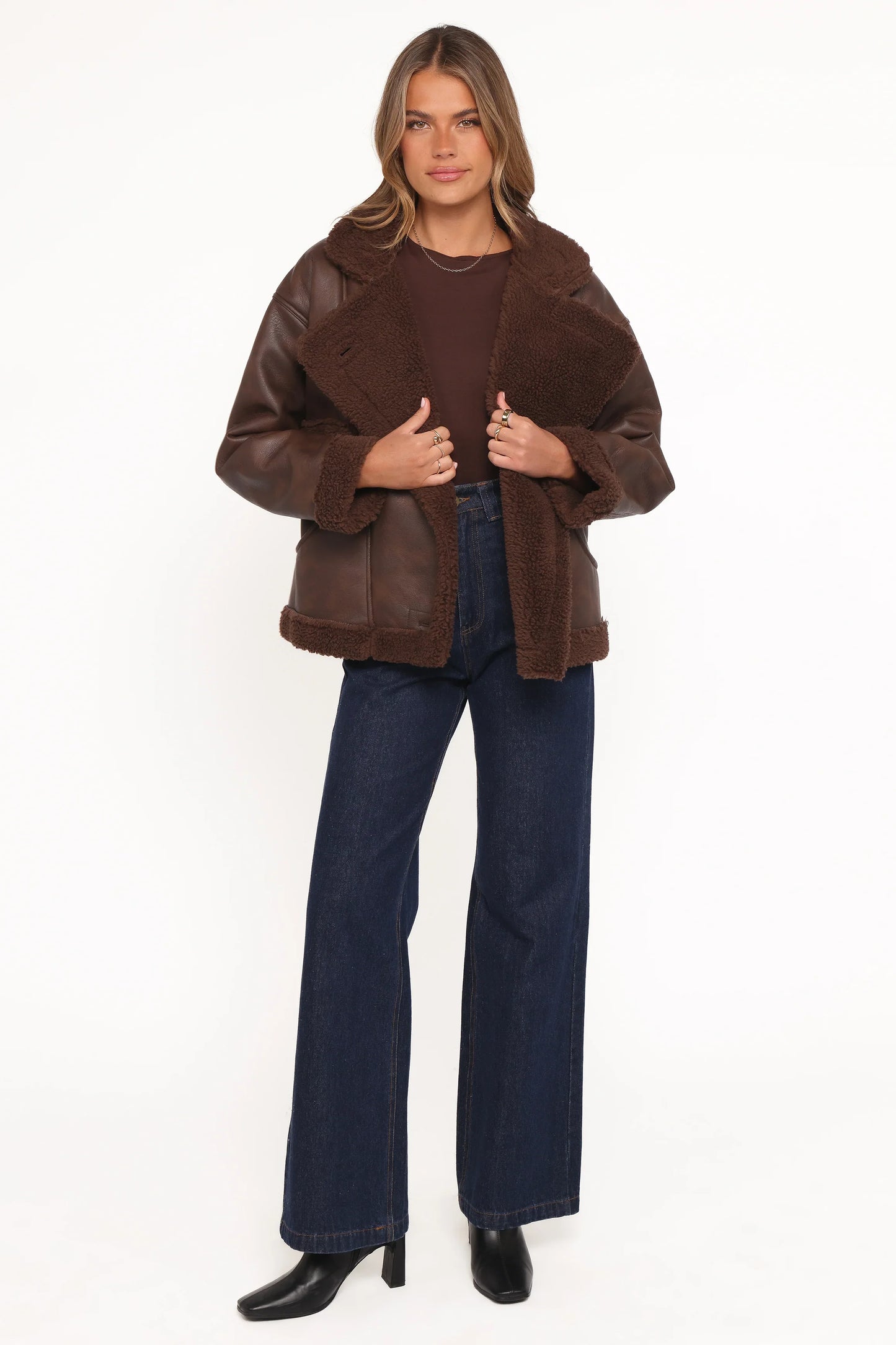 Sherpa Car Coat Chocolate