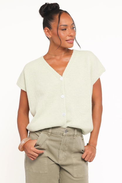Mariana Knit Vest Sage