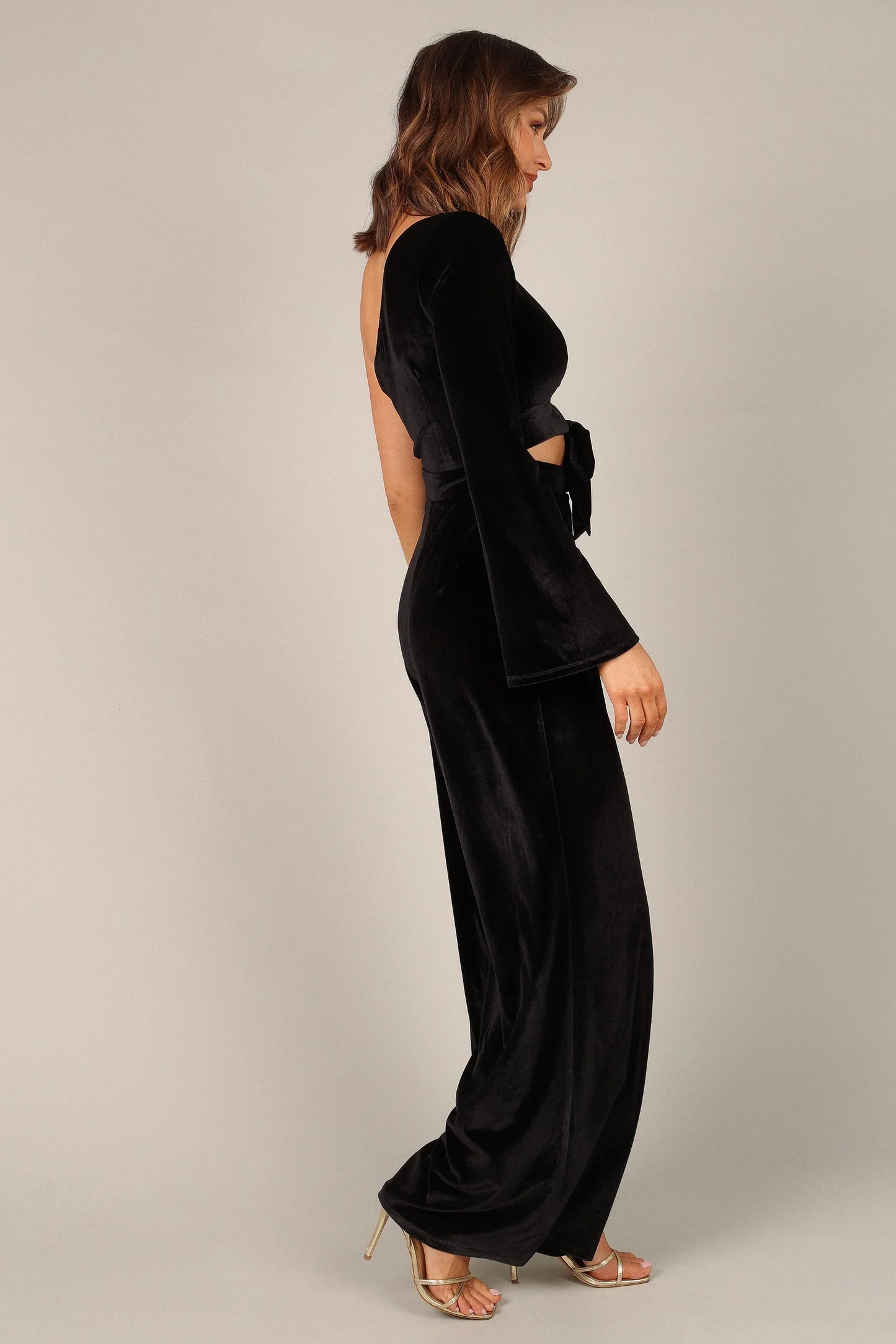 Avery Velvet Jumpsuit Black