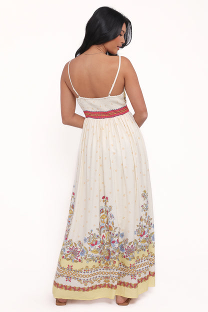 Caelia Maxi Dress Yellow Multi
