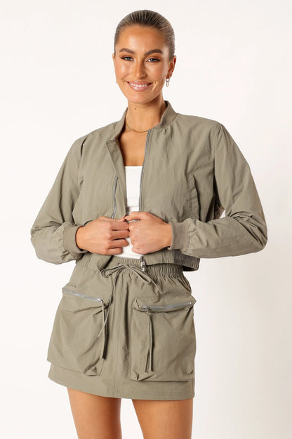 Freddie Two Piece Set Light Olive