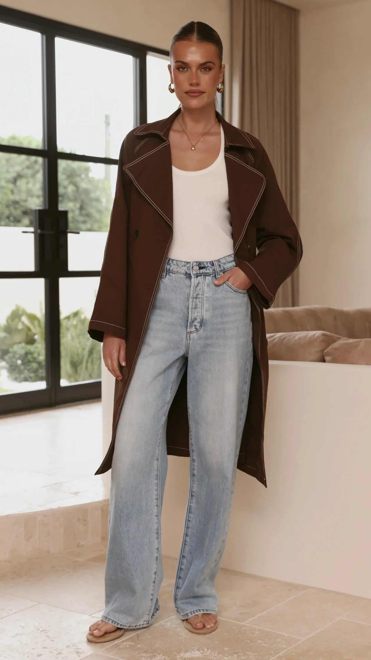Cora Trench Coat Brown