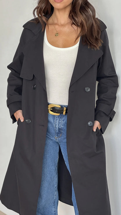 Byron Trench Coat Black
