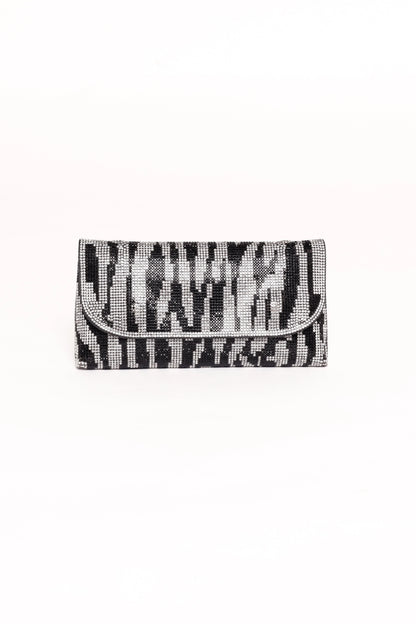 Zara Embellished Bag Zebra