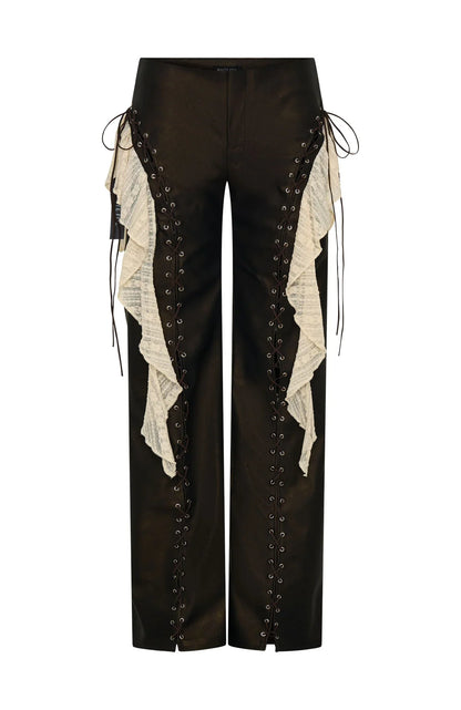 Pure Energy PU Pants Chocolate