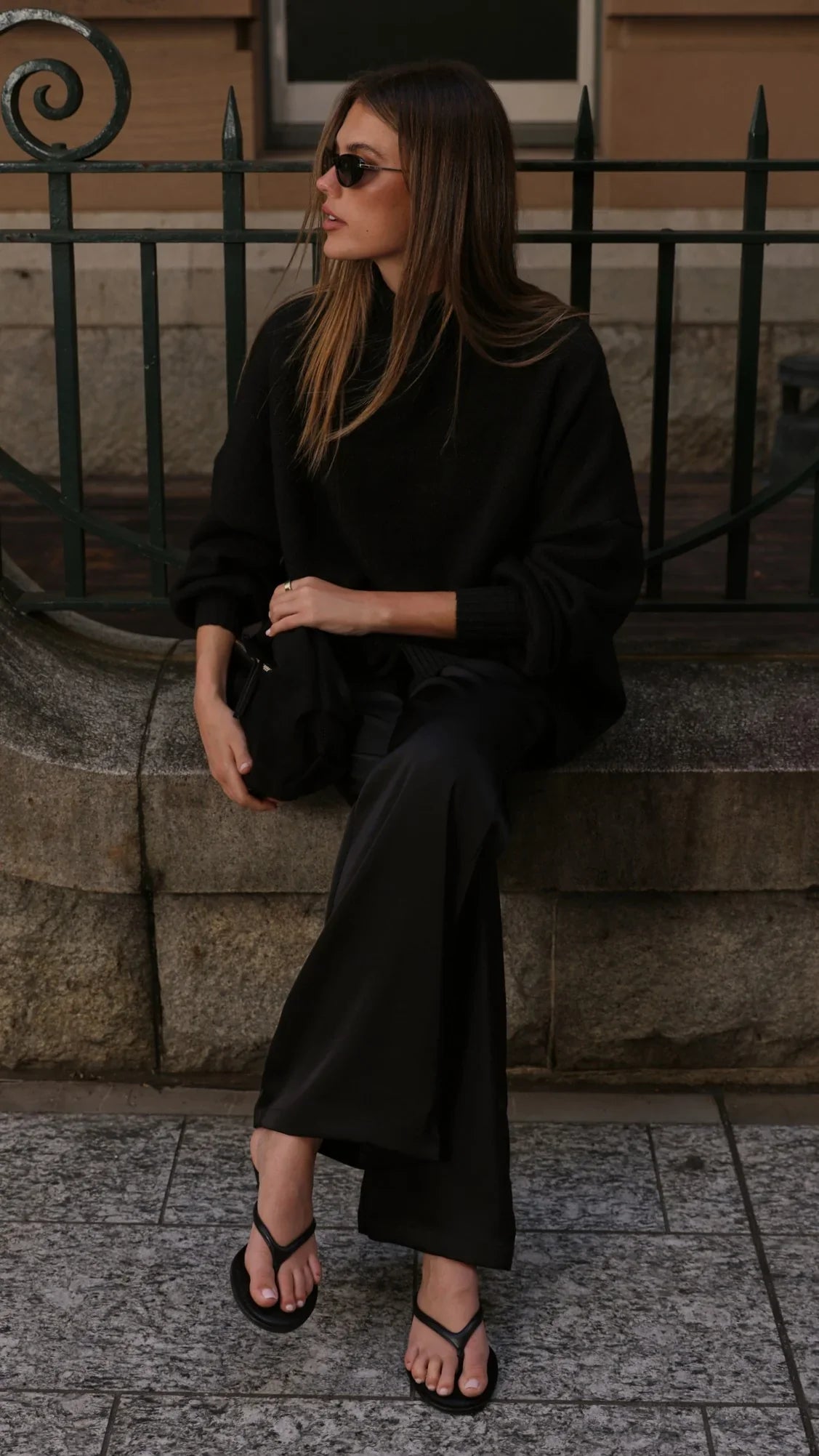 Imogen Button Pants Black