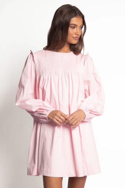 Wyatt Long Sleeve Mini Dress Pink
