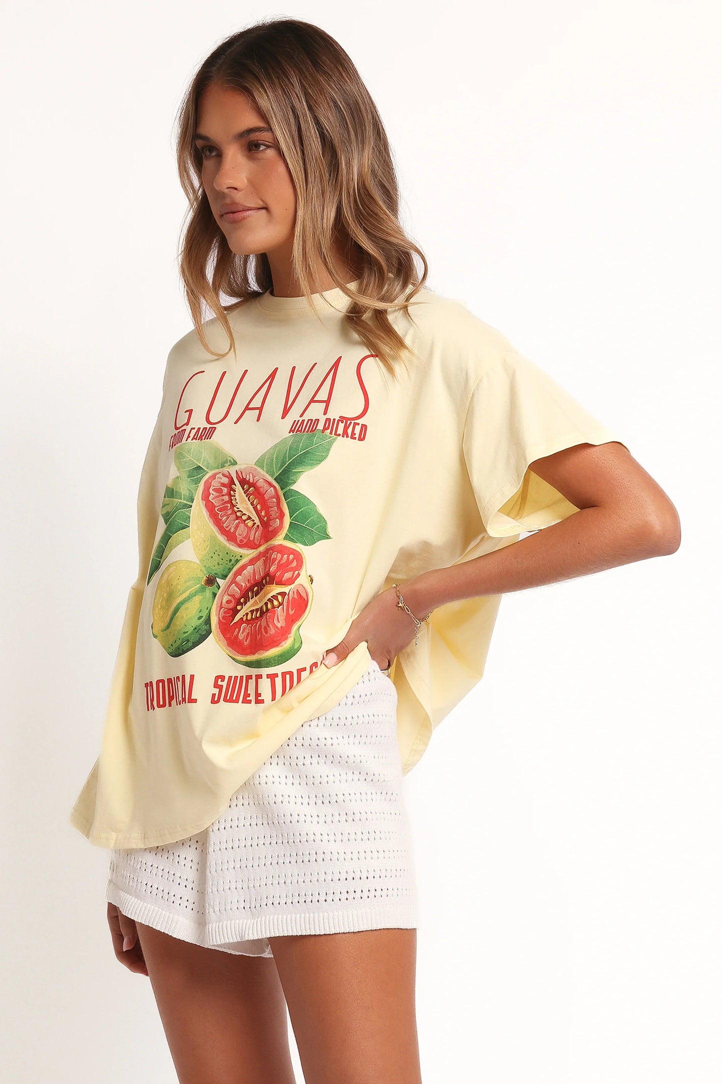 Guavas Graphic Tee Pale Yellow