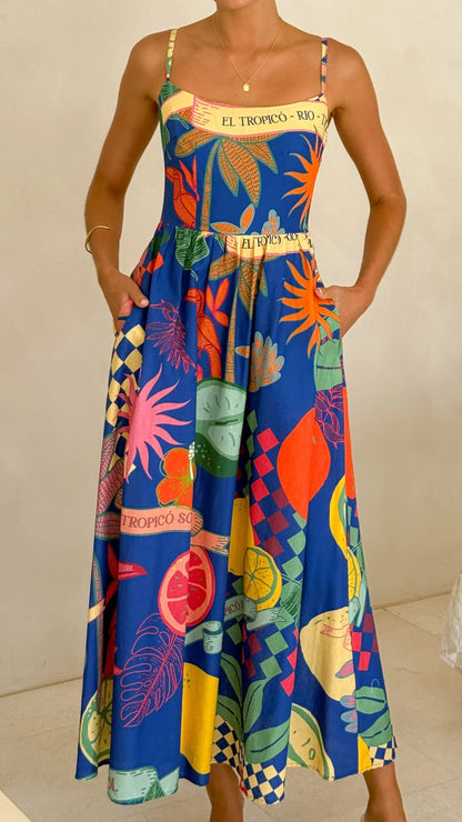 Martina Maxi Dress Rio Print