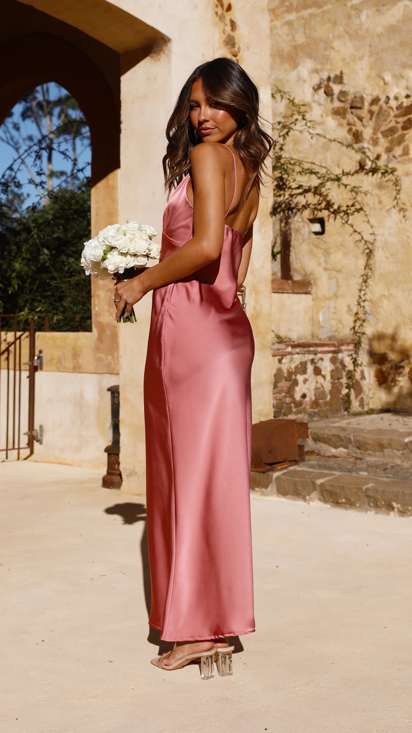 Ziah Maxi Dress Baked Rose