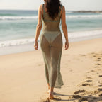 Backless Crochet Maxi Cover Up Dress