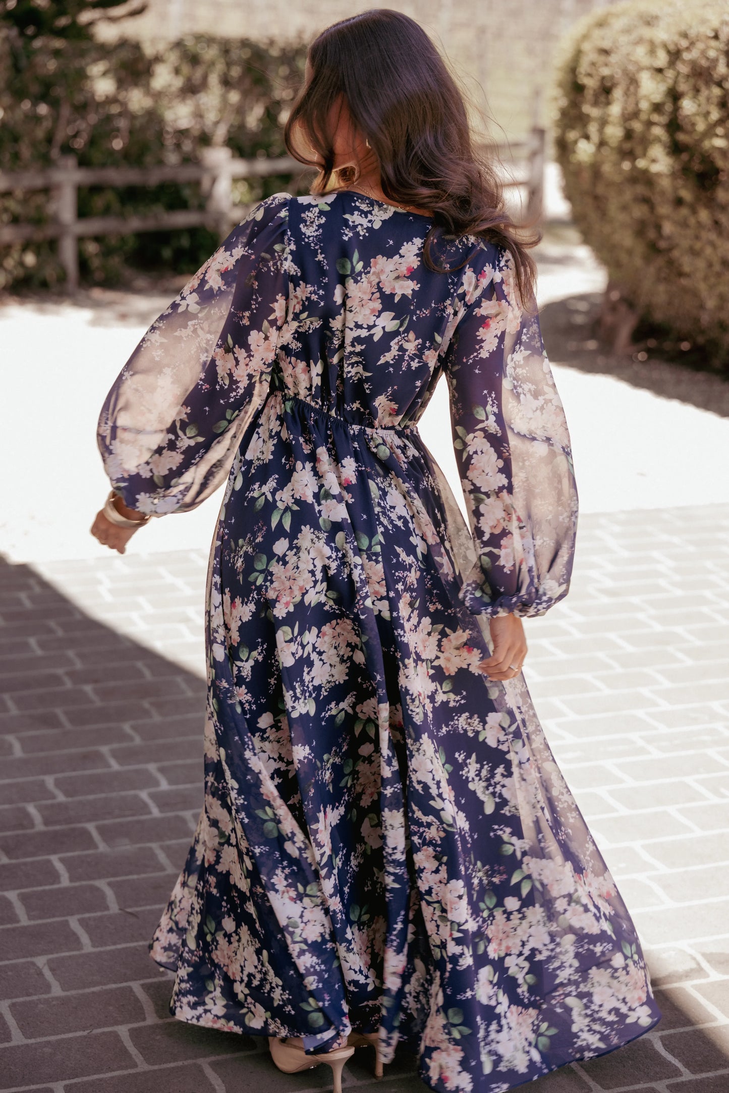 Anisa Maxi Dress Navy Floral