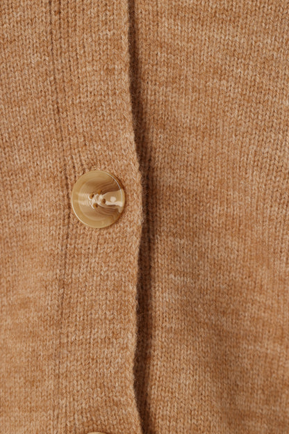 Isabel Button Front Cardigan Beige