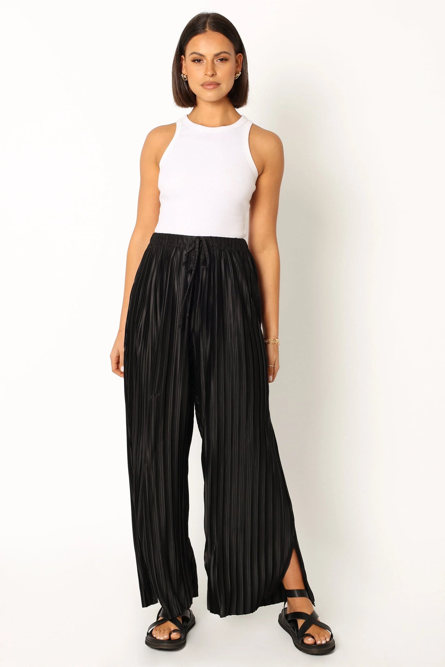 Sasha Pleated Pants Black