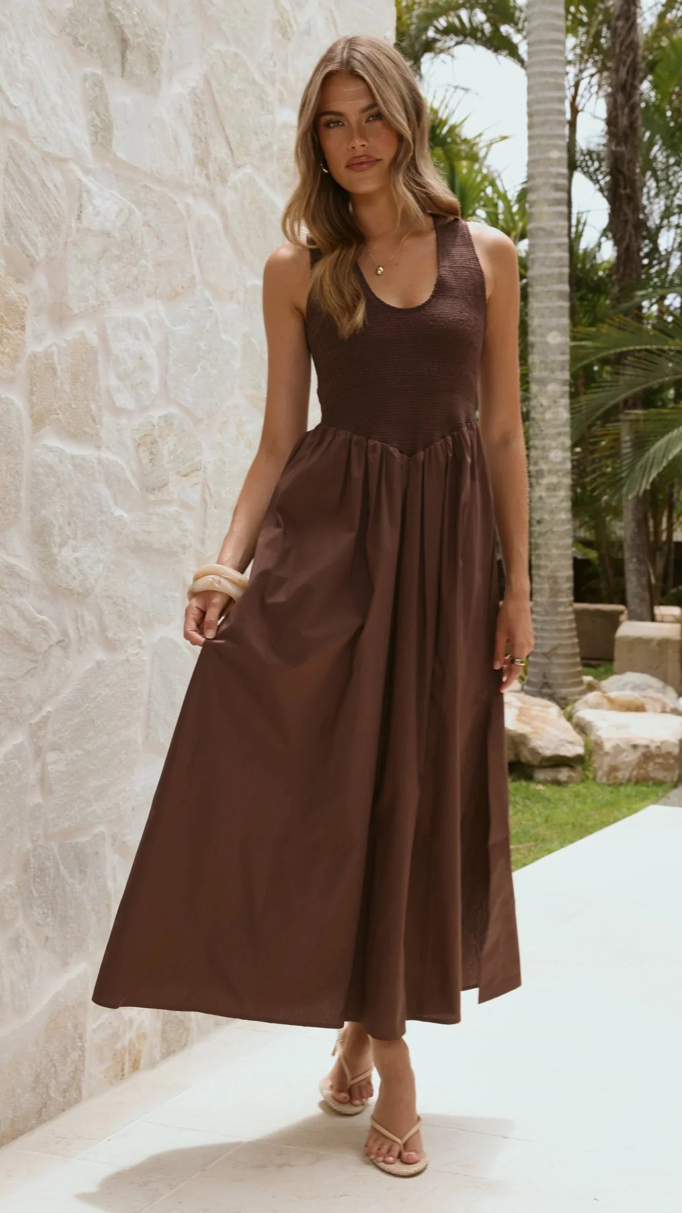 Amira Maxi Dress Chocolate