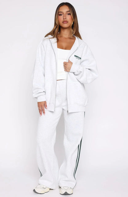 Lucky Thirteen Charise Zip Front Hoodie Grey Marle