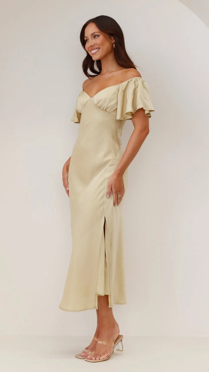 Louisa Midi Dress Olive