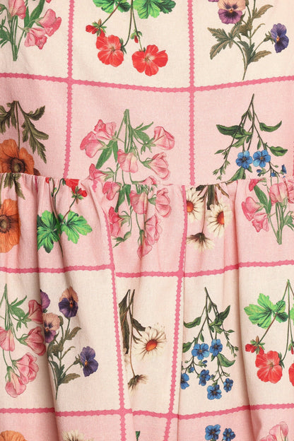 Floretta Puff Sleeve Romper Flora Tile