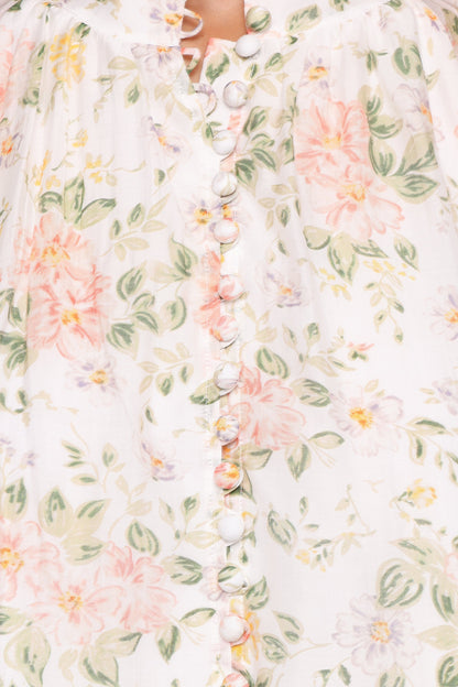 Marni Top White Multi Floral