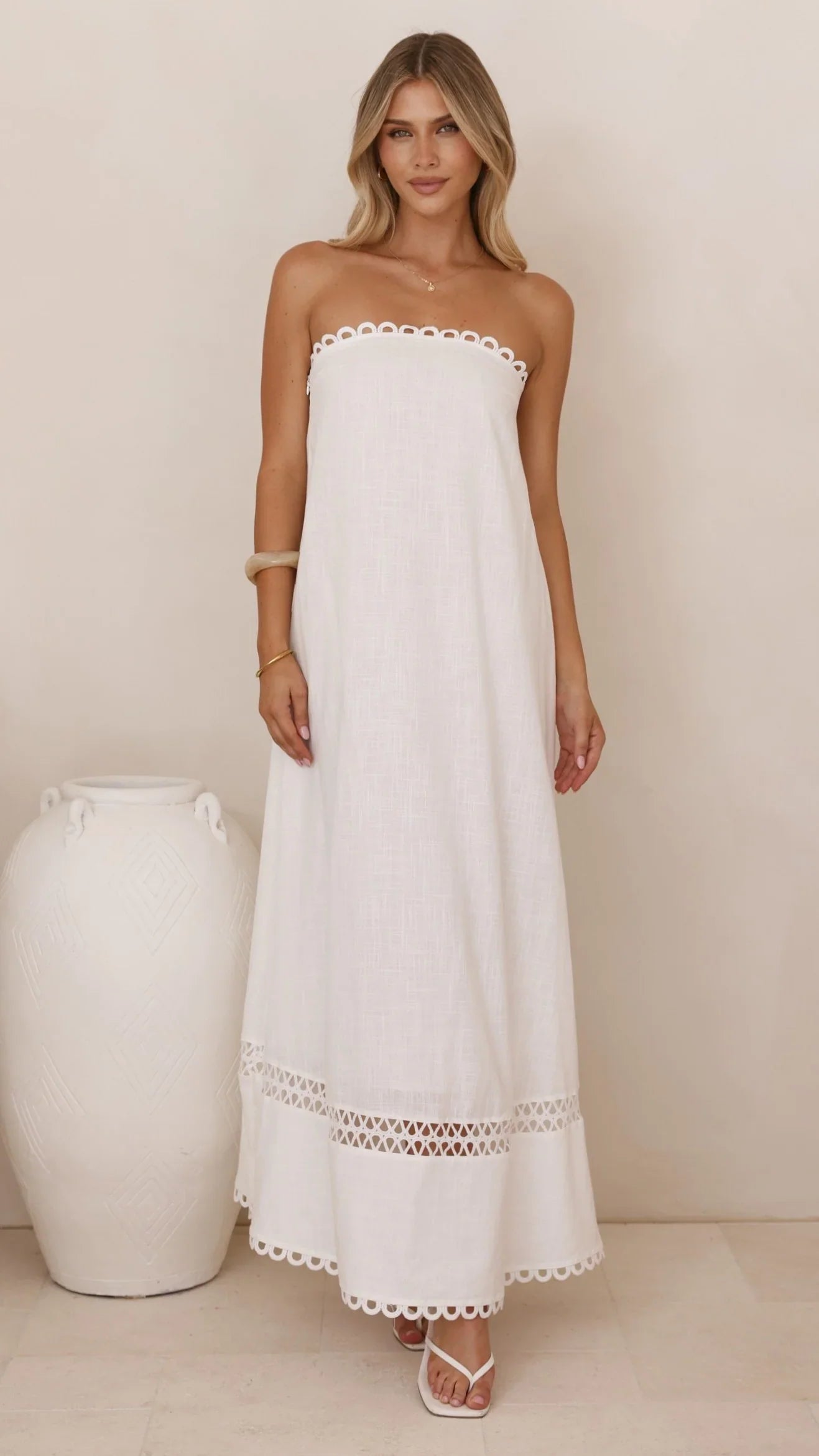 Sandra Maxi Dress White