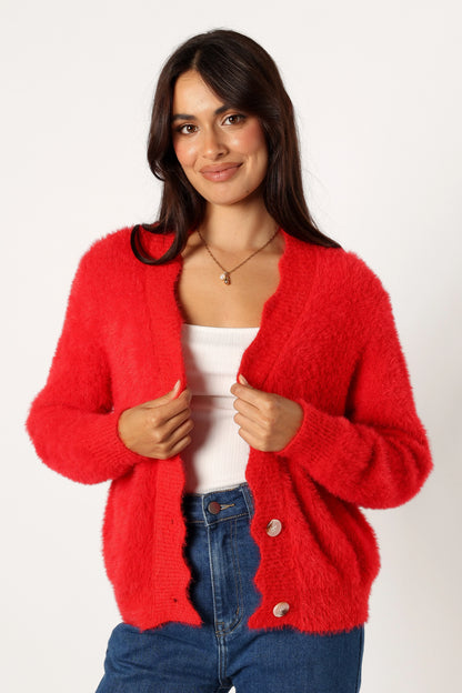 Clara Cardigan Red