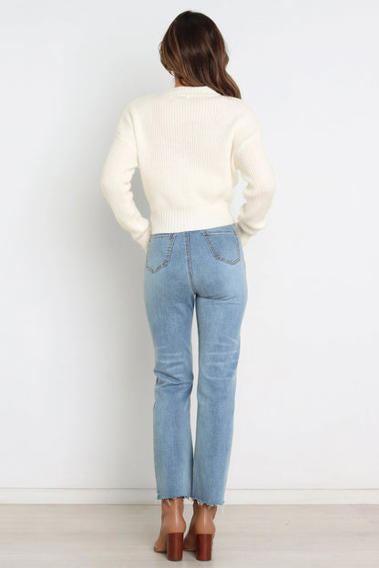Captivate Knit Sweater Cream