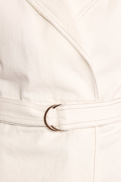 Rhi Denim Romper White