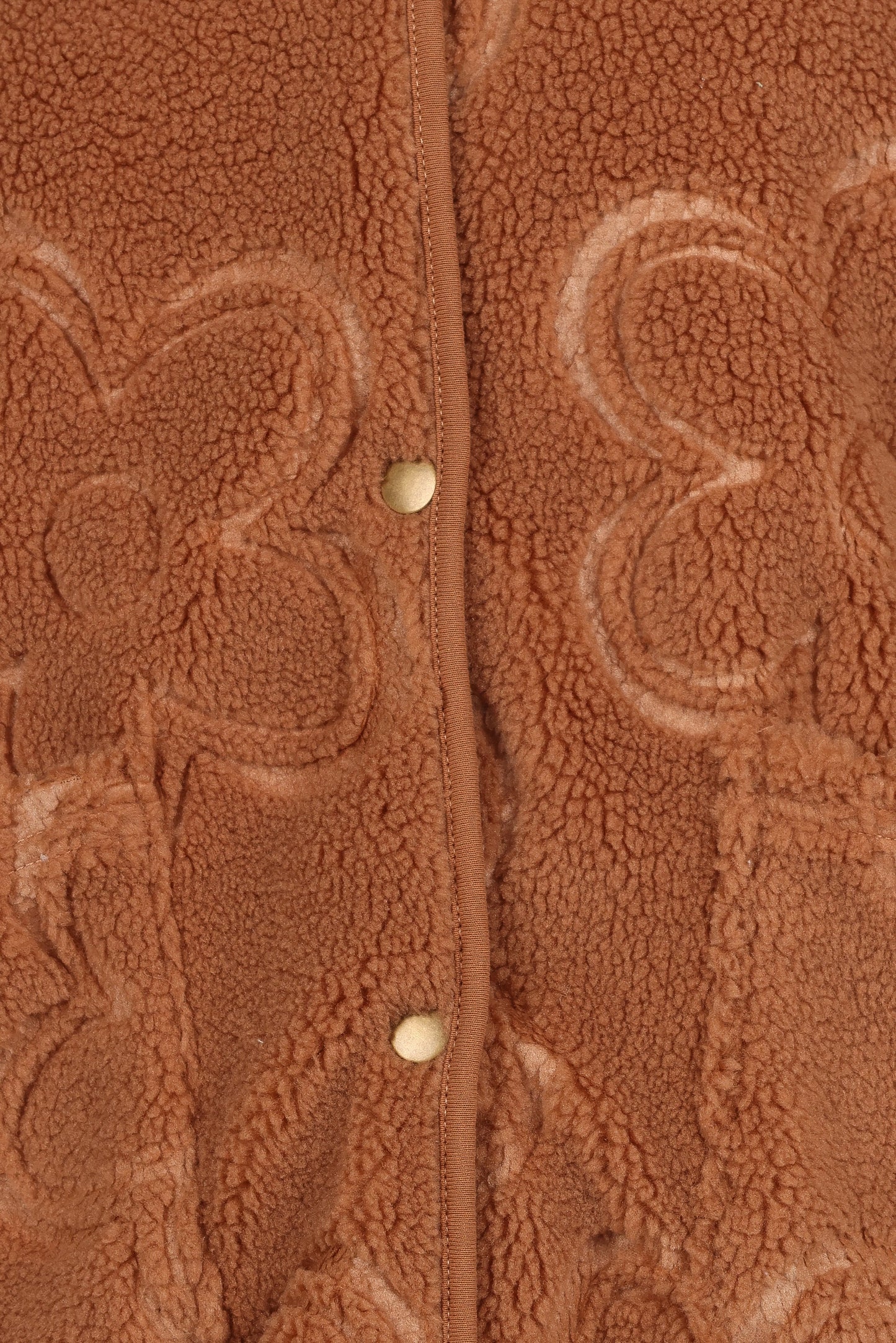 Lasky Flower Pattern Button Down Jacket Camel