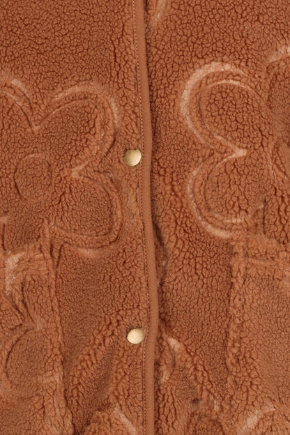 Lasky Flower Pattern Button Down Jacket Camel