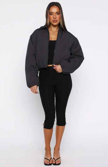 Back To Friends Jacket Charcoal