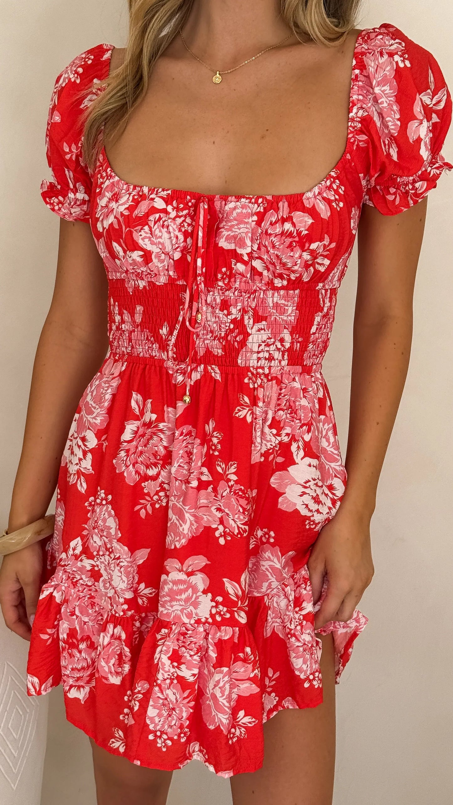 Kori Mini Dress Red Floral