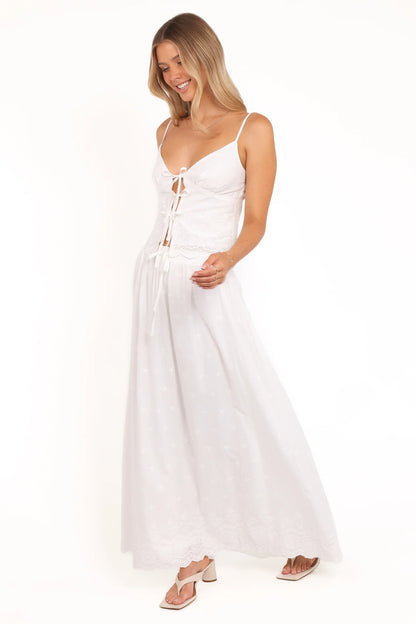 Blaire Skirt Set White