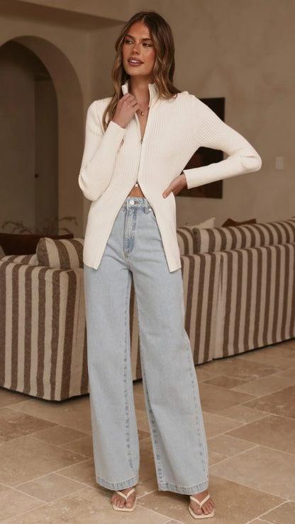 Cleo Long Sleeve Top White