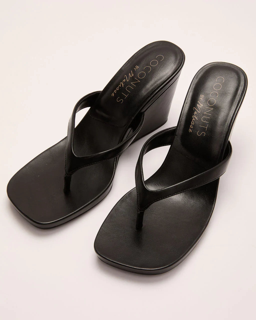 Joellen Vegan Leather Wedge Sandals