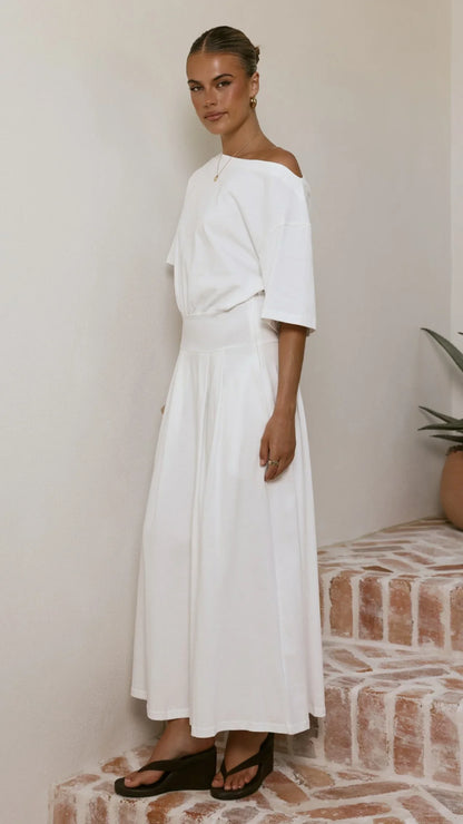 Aleski Maxi Dress White
