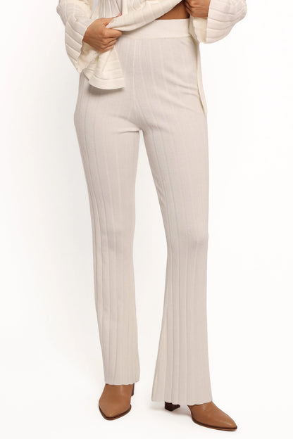 Silvie Long Sleeve Knitted Set Cream