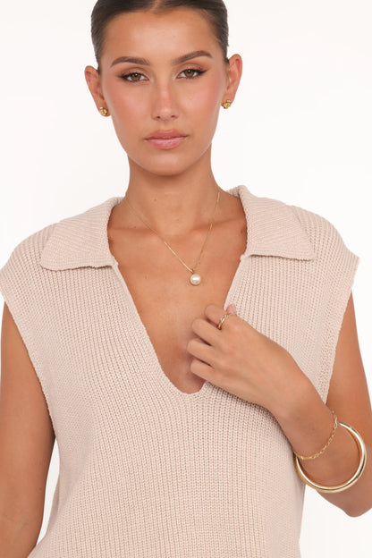 Asha Knitted Top Beige