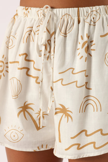 Tally Short Set White Beige