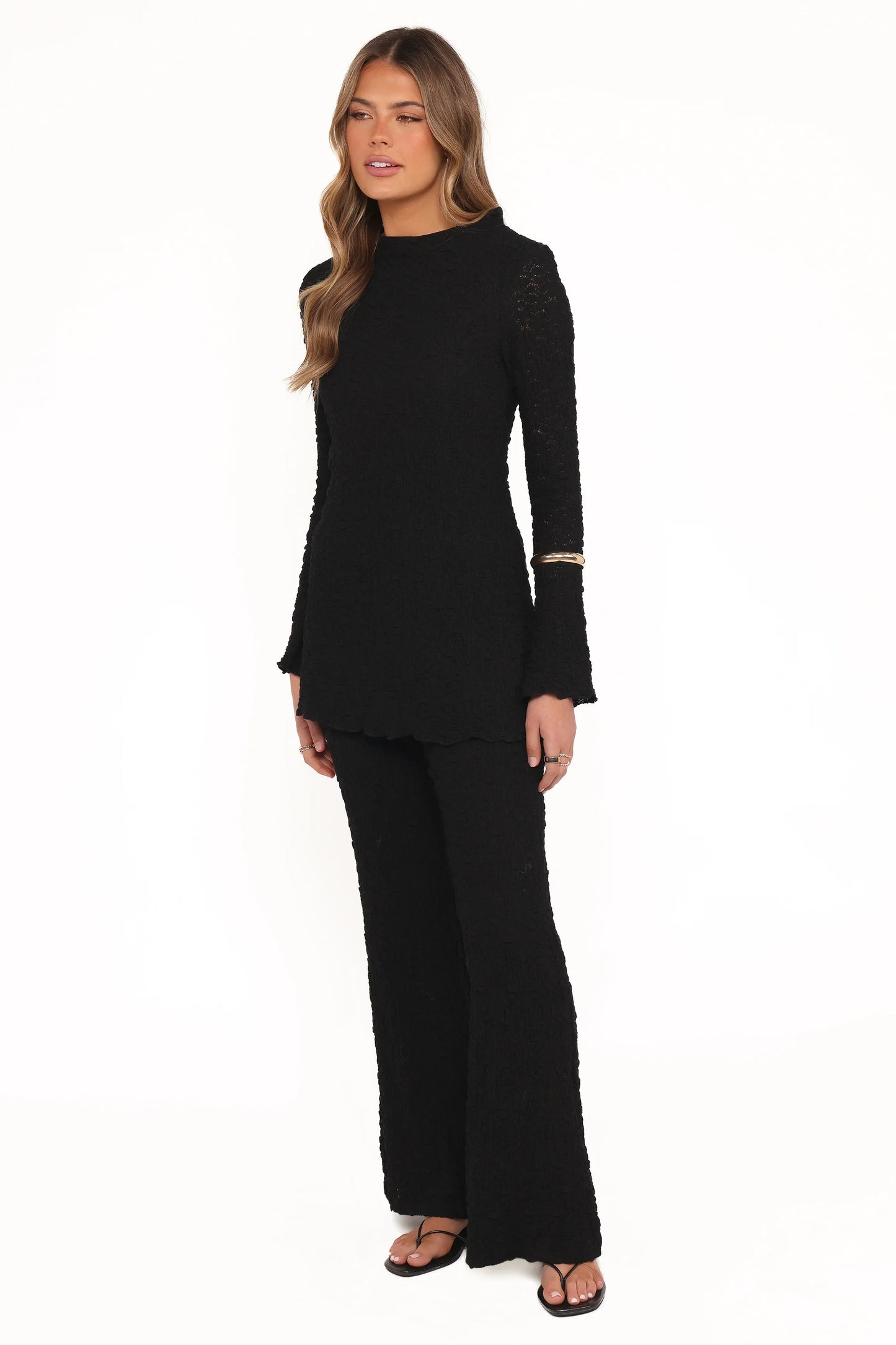 Gracie Lace Pant Set Black