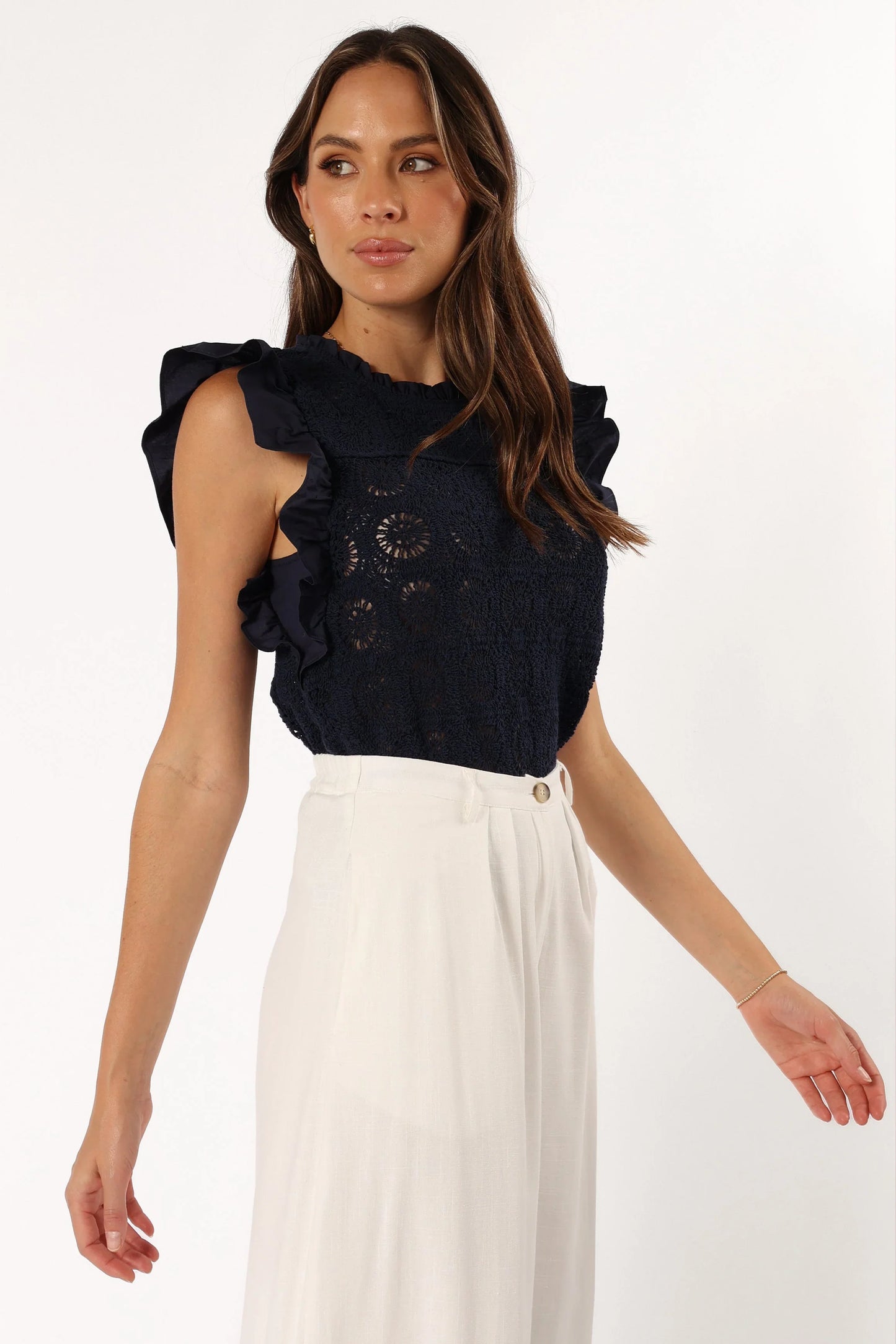 Fiona Knit Top Navy