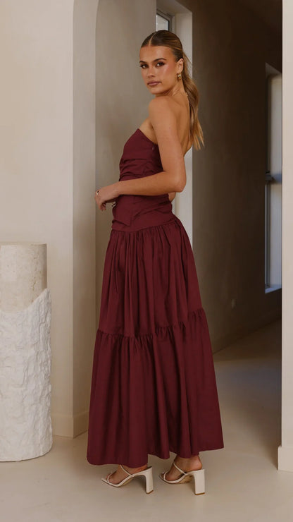 Lola Maxi Dress Burgundy