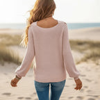 Boho Chic Open Shoulder Knit Sweater