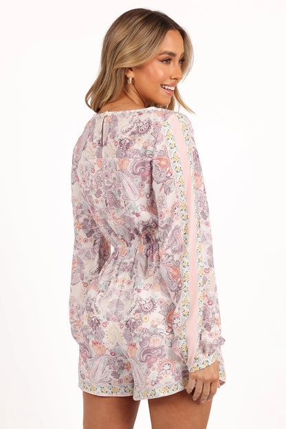 Positano Romper White Multi