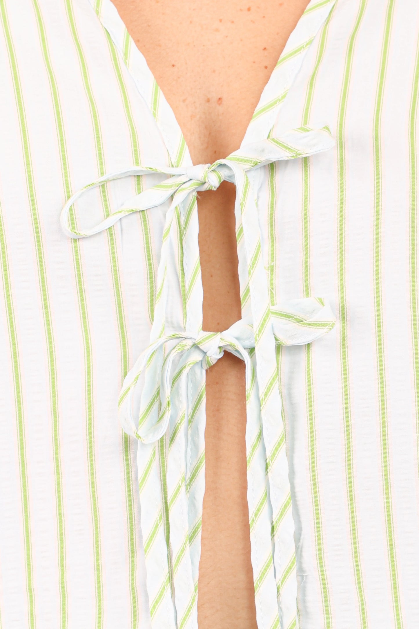 Flynn Short Set Green Blue Stripe