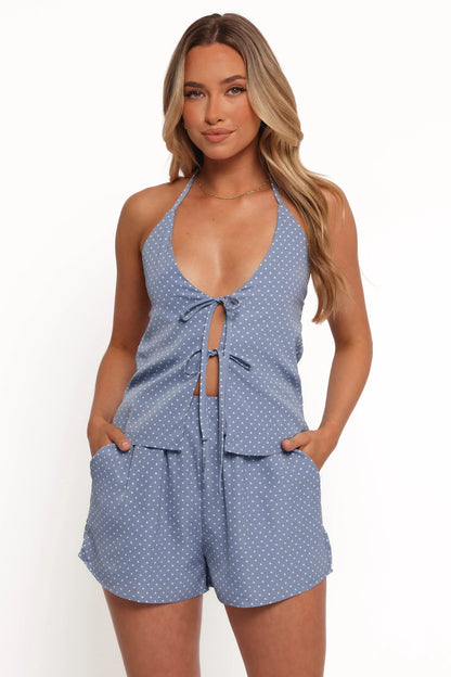 Beau Two Piece Set Blue Dot