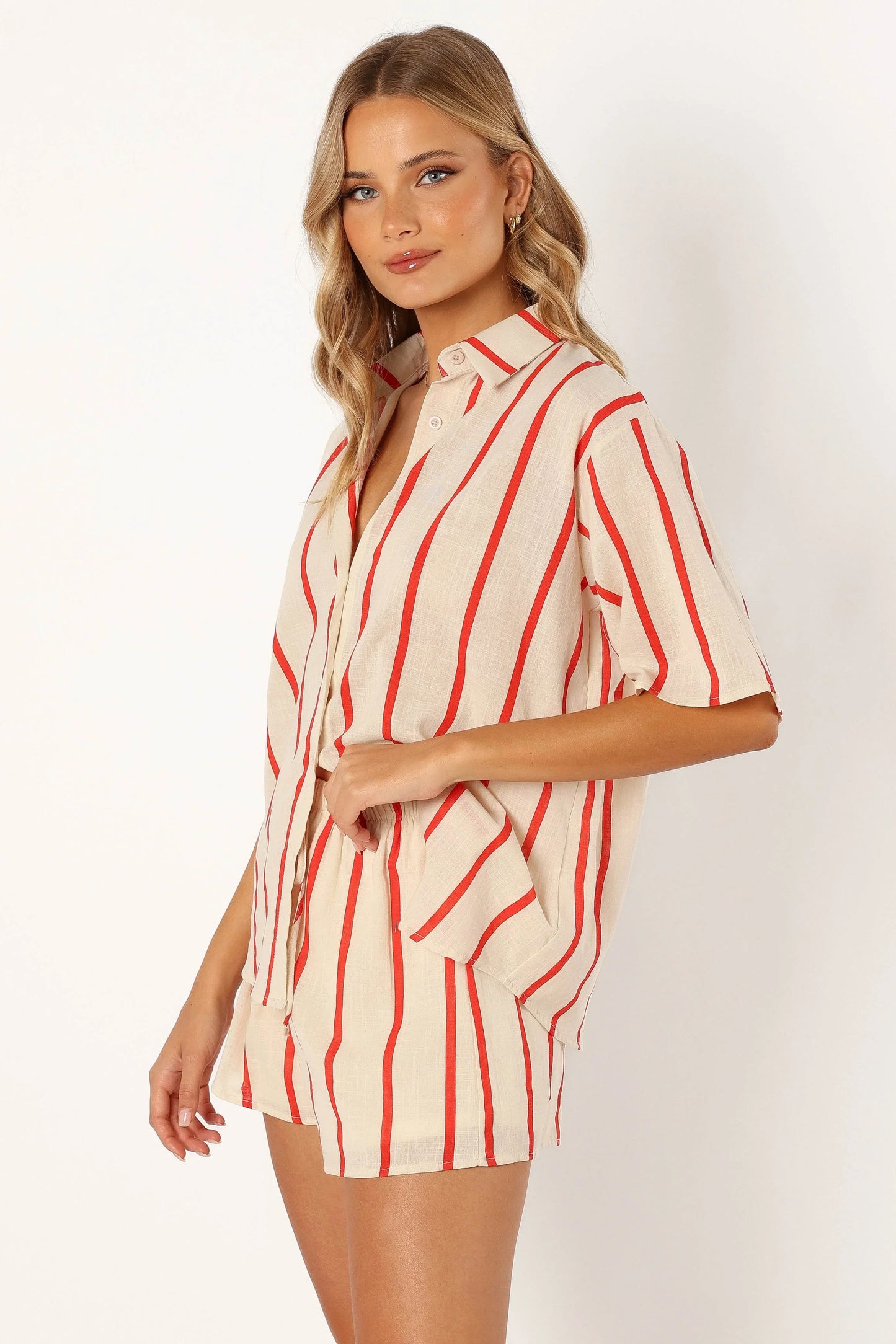 Myles Short Set Red Stripe