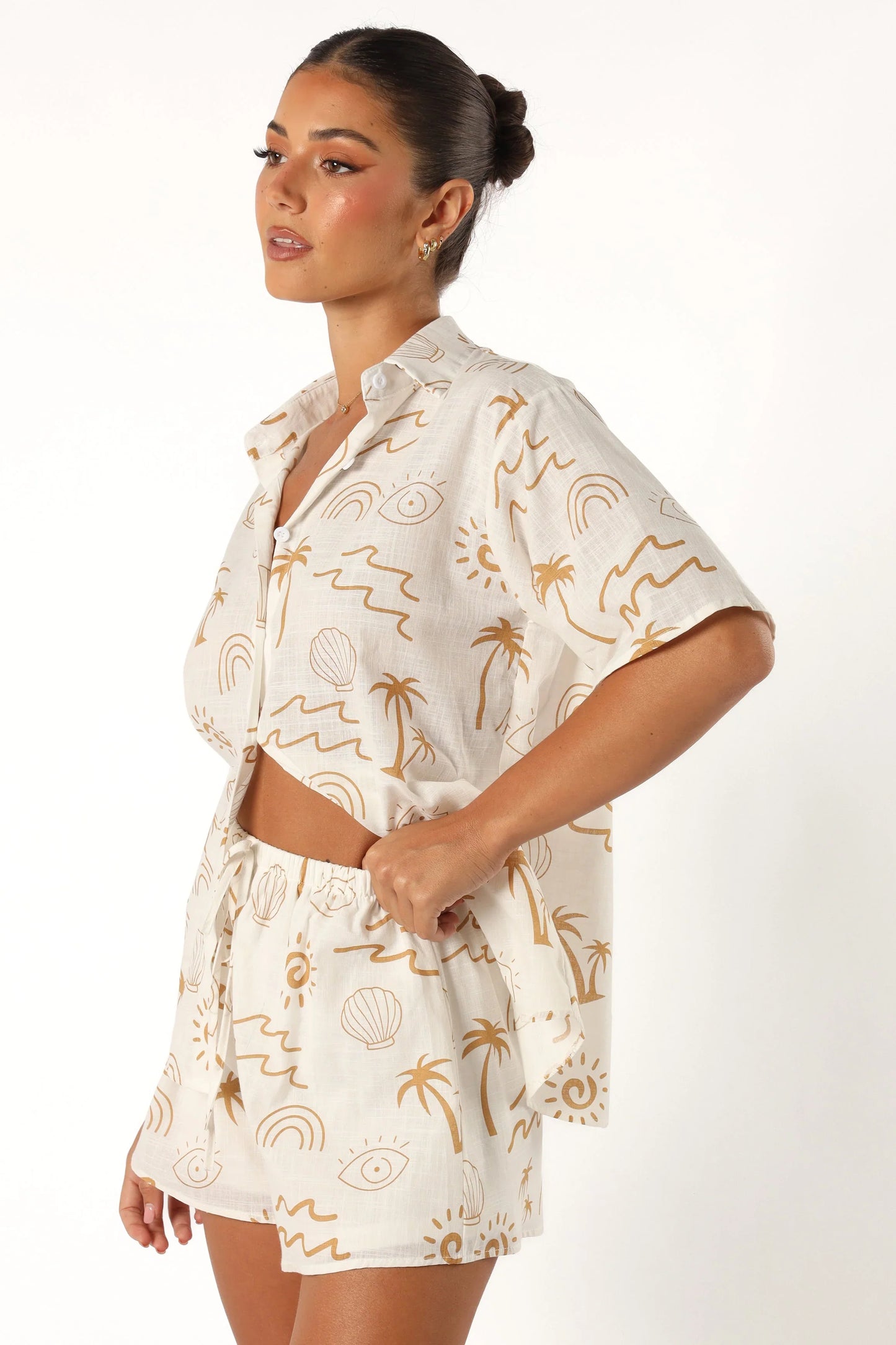 Tally Short Set White Beige