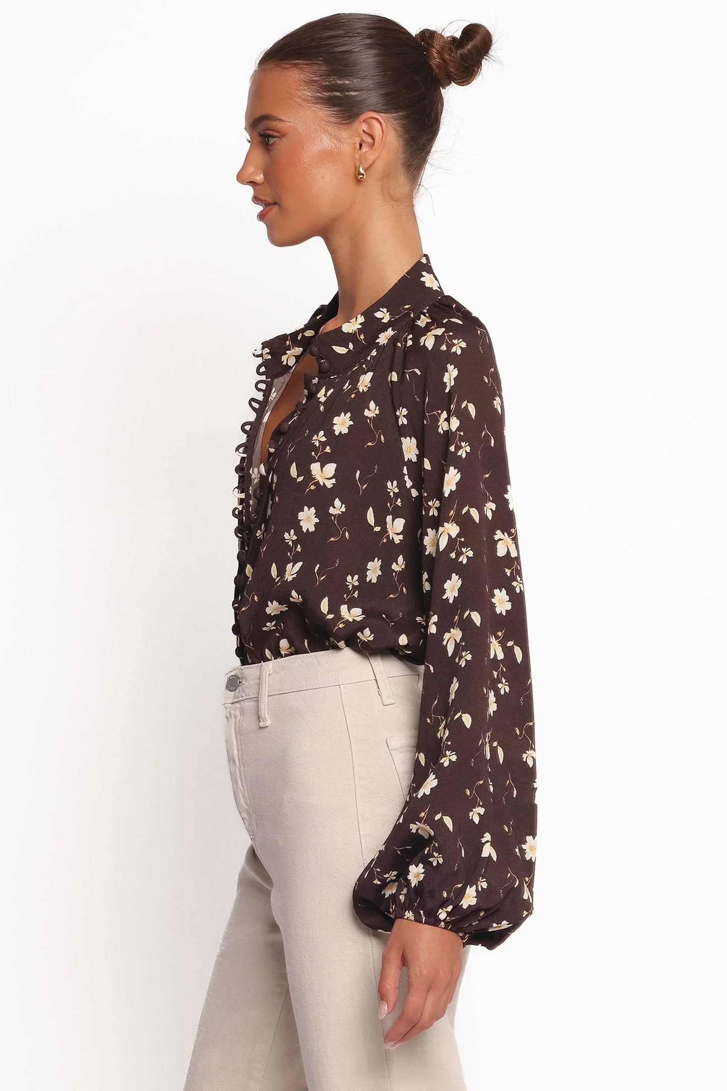 Marni Top Brown Ditsy